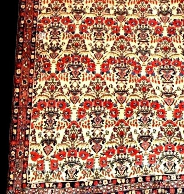 Abadeh Rug, 162 X 220 Cm, Hand-knotted Wool From Iran, Circa 1900–1930, In Very Good Condition-photo-3