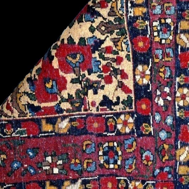 Abadeh Rug, 162 X 220 Cm, Hand-knotted Wool From Iran, Circa 1900–1930, In Very Good Condition-photo-6