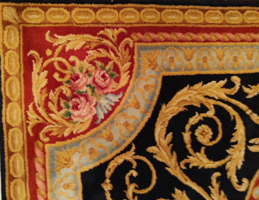 Rug, Hand-knotted Wool, In The Savonnerie Style, 223 X 300 Cm, Circa 1980, In Perfect Condition-photo-6