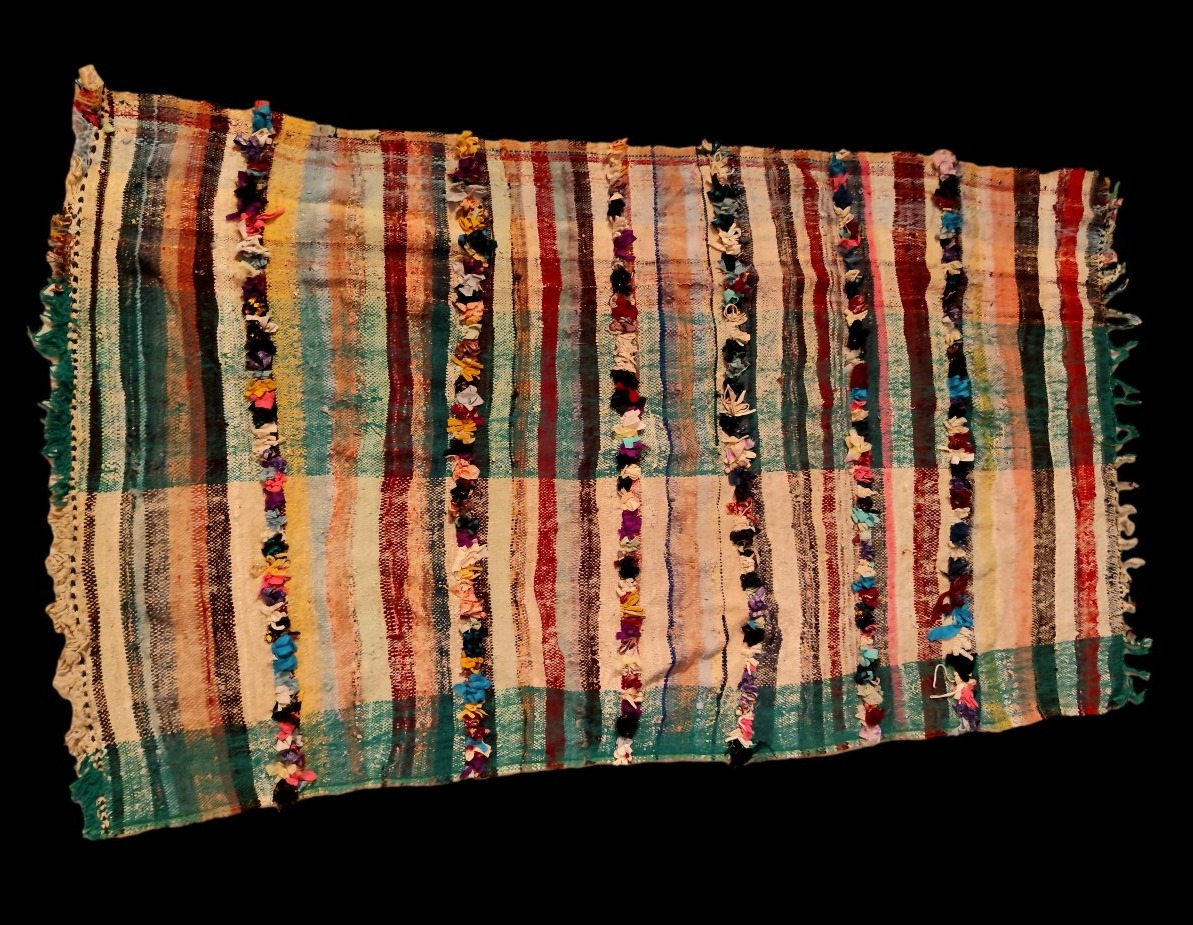 Tapis Boucharouite ancien, 135 x 230 cm, laine & coton, Maroc, 1960 - 1970, collection-photo-2