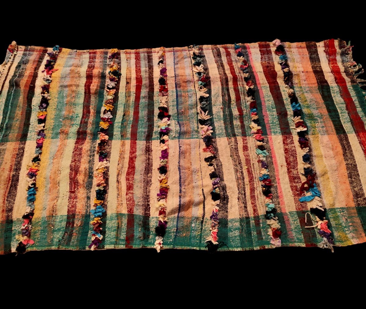 Tapis Boucharouite ancien, 135 x 230 cm, laine & coton, Maroc, 1960 - 1970, collection-photo-3