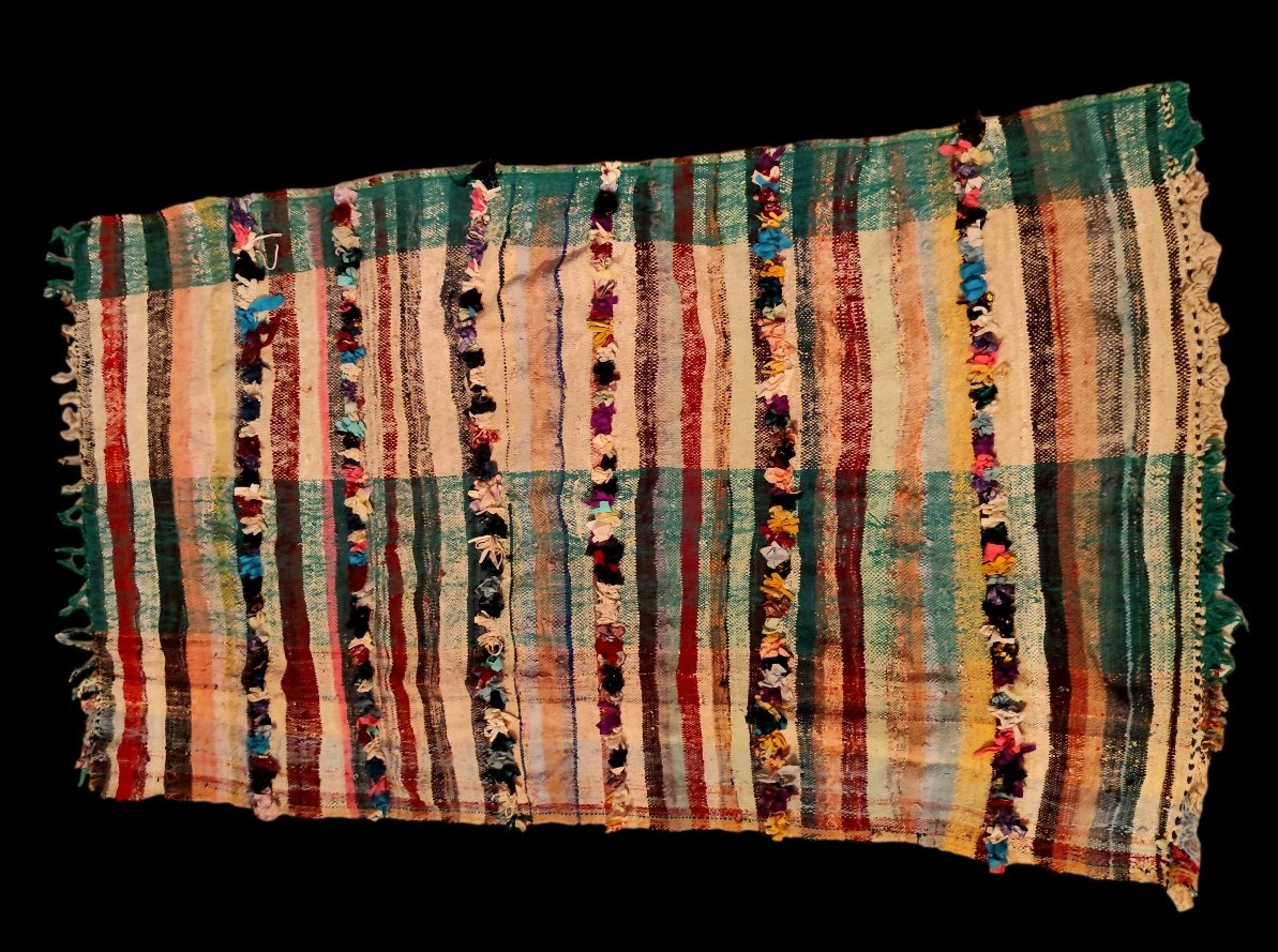 Tapis Boucharouite ancien, 135 x 230 cm, laine & coton, Maroc, 1960 - 1970, collection-photo-4