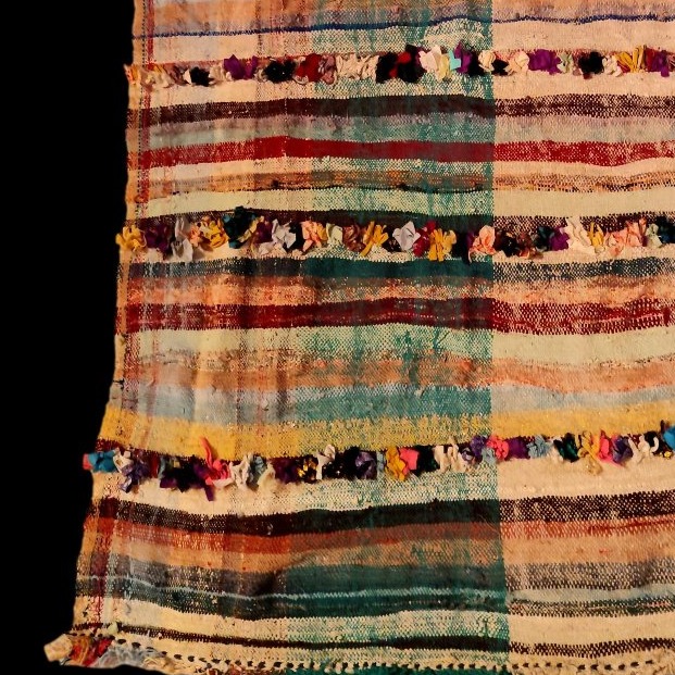Tapis Boucharouite ancien, 135 x 230 cm, laine & coton, Maroc, 1960 - 1970, collection-photo-5