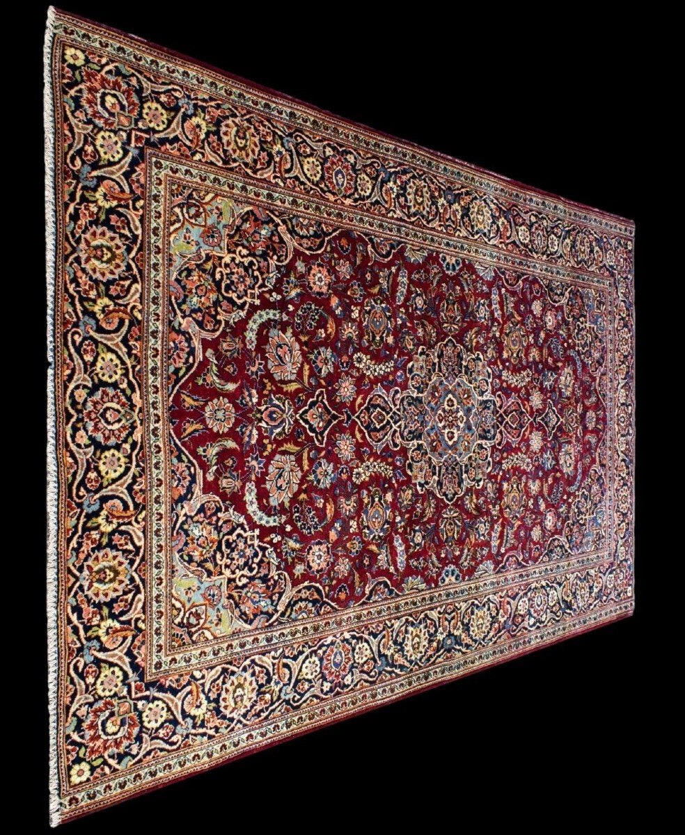 Tapis Sarough, 132 x 202 cm, laine kork nouée main en Iran vers 1930, très bel état-photo-2