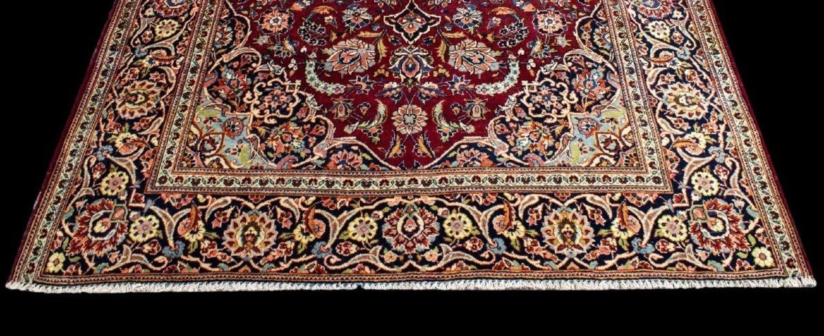 Tapis Sarough, 132 x 202 cm, laine kork nouée main en Iran vers 1930, très bel état-photo-1
