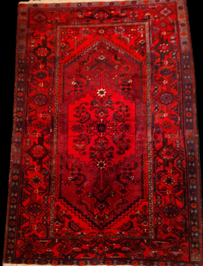 Malayer Rug, 142 X 214 Cm, Hand-knotted Wool From Iran, Circa 1960, In Perfect Condition-photo-6
