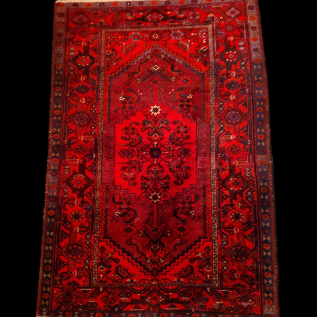 Malayer Rug, 142 X 214 Cm, Hand-knotted Wool From Iran, Circa 1960, In Perfect Condition