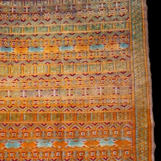 Khemisset Rug, Berber Kilim, Embroidered Hanbel, 98 X 168 Cm, Wool, Middle Atlas, Morocco, 1900–1930-photo-1