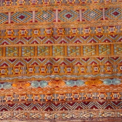 Khemisset Rug, Berber Kilim, Embroidered Hanbel, 98 X 168 Cm, Wool, Middle Atlas, Morocco, 1900–1930-photo-5