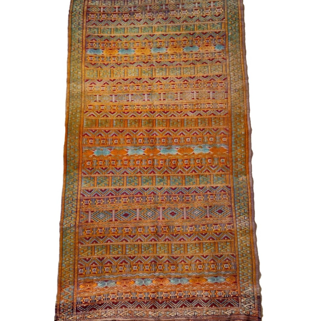 Khemisset Rug, Berber Kilim, Embroidered Hanbel, 98 X 168 Cm, Wool, Middle Atlas, Morocco, 1900–1930-photo-6