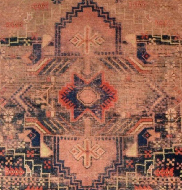 Khamseh Rug, 120 X 155 Cm, Hand-knotted Wool By The Khamseh Nomads, Iran, 19th Century-photo-3