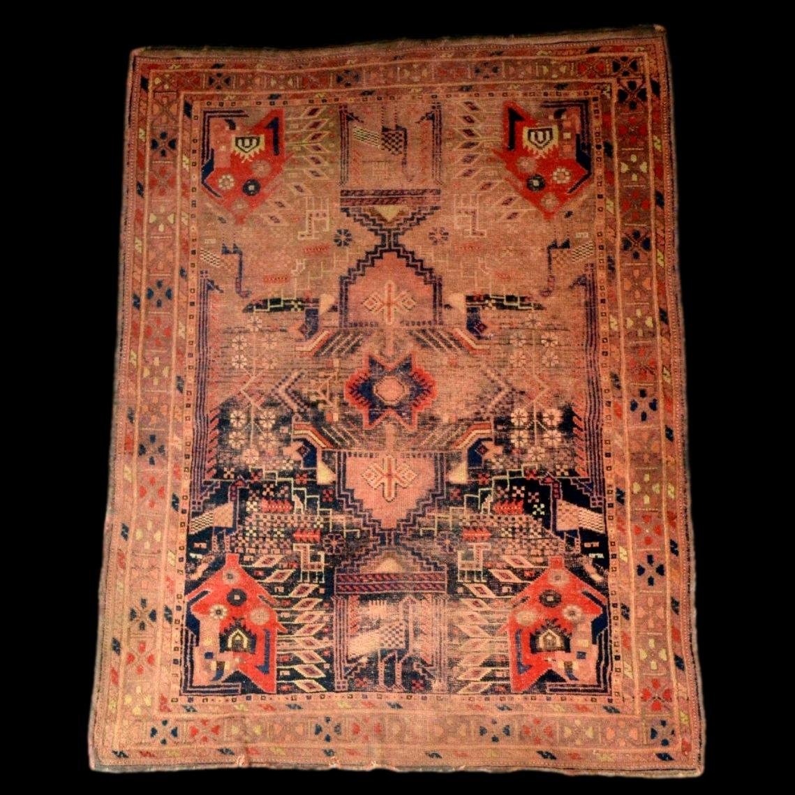 Khamseh Rug, 120 X 155 Cm, Hand-knotted Wool By The Khamseh Nomads, Iran, 19th Century