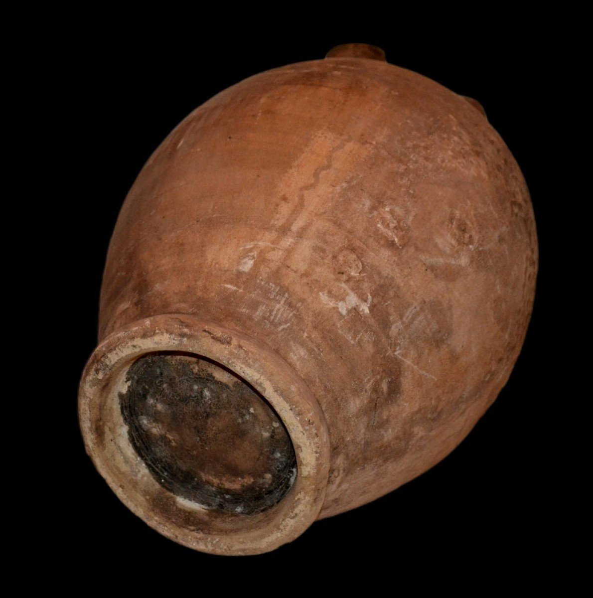 Berber Water Jug, Hand-painted Terracotta, H 44 Cm, Haouz, Morocco, Early 20th Century-photo-2