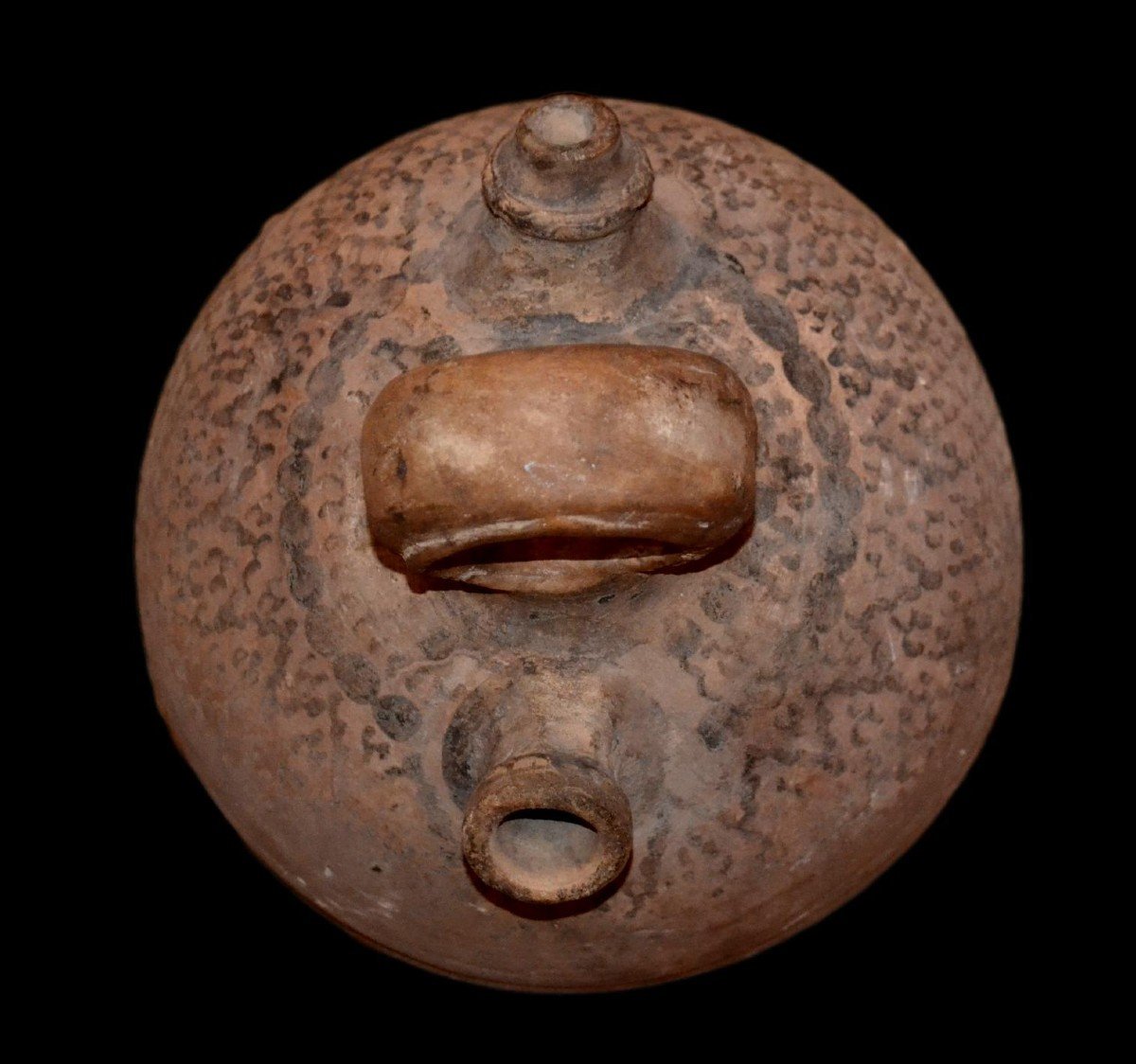 Berber Water Jug, Hand-painted Terracotta, H 44 Cm, Haouz, Morocco, Early 20th Century-photo-3