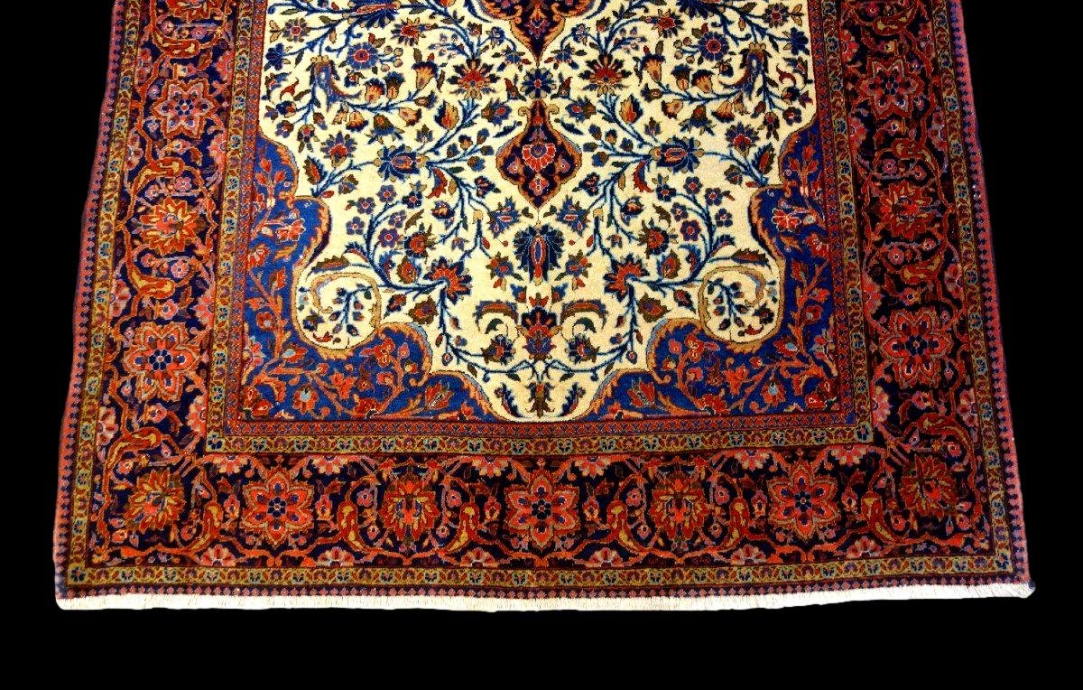 Tapis Kashan, 127 x 204 cm, laine kork nouée main en Iran vers 1930 - 1950, très bon état-photo-3