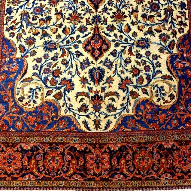 Tapis Kashan, 127 x 204 cm, laine kork nouée main en Iran vers 1930 - 1950, très bon état-photo-5