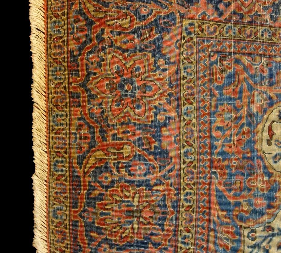 Tapis Kashan, 127 x 204 cm, laine kork nouée main en Iran vers 1930 - 1950, très bon état-photo-7