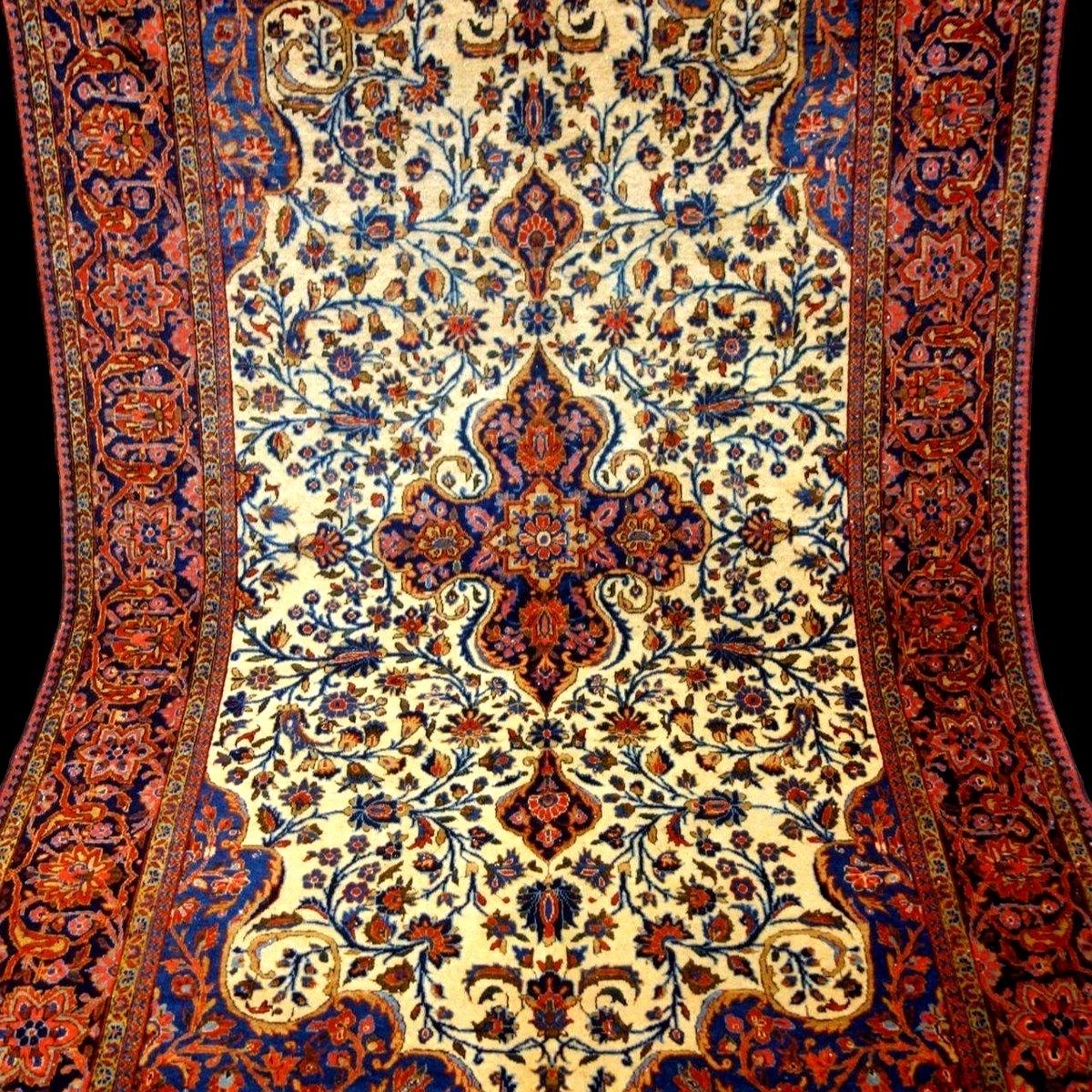Tapis Kashan, 127 x 204 cm, laine kork nouée main en Iran vers 1930 - 1950, très bon état