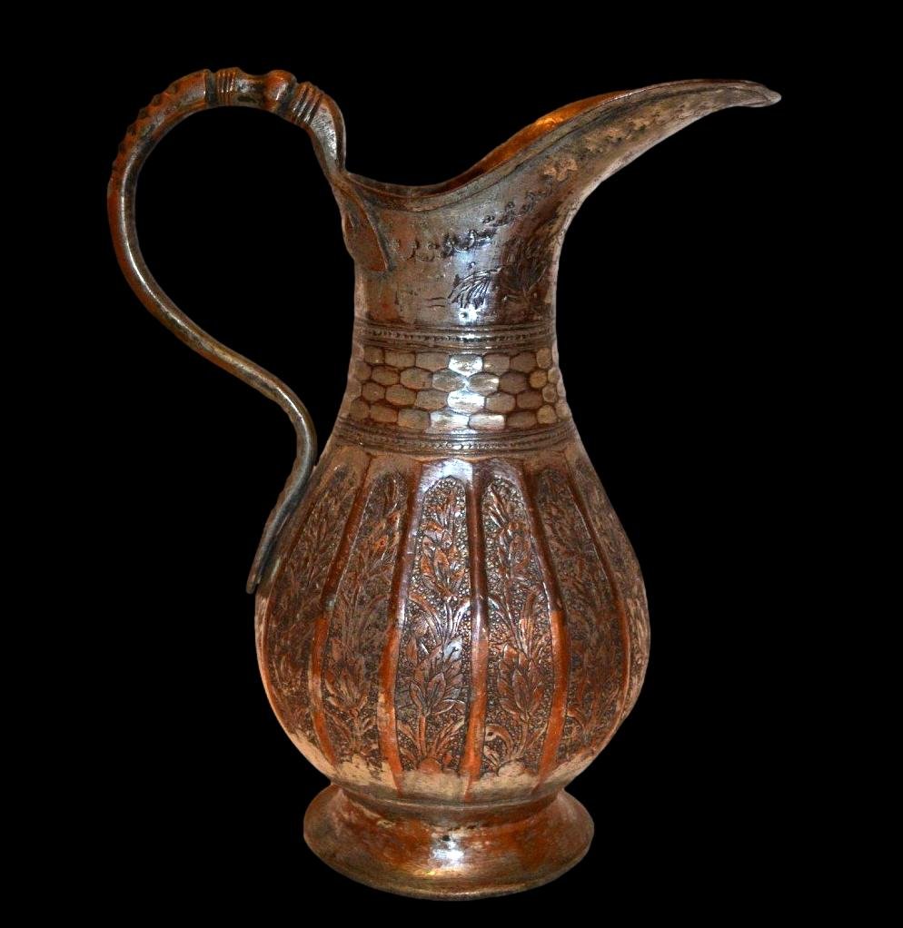 Doltcha, carafe de table, cuivre étamé, Azerbaïdjan iranien, XIXème siècle, collection-photo-3