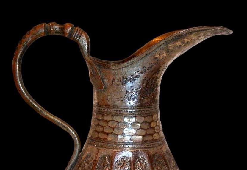 Doltcha, carafe de table, cuivre étamé, Azerbaïdjan iranien, XIXème siècle, collection-photo-1