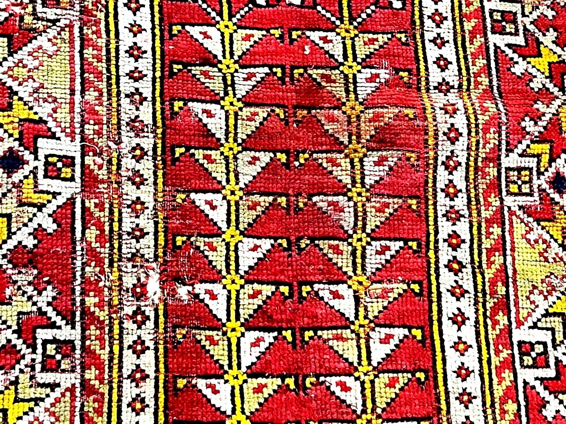 Tapis Avunya de prière , 95 x 135 cm, laine nouée main en Turquie, région de Marmara-photo-2