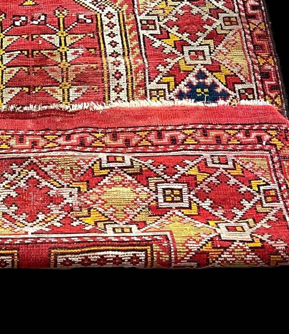 Tapis Avunya de prière , 95 x 135 cm, laine nouée main en Turquie, région de Marmara-photo-6