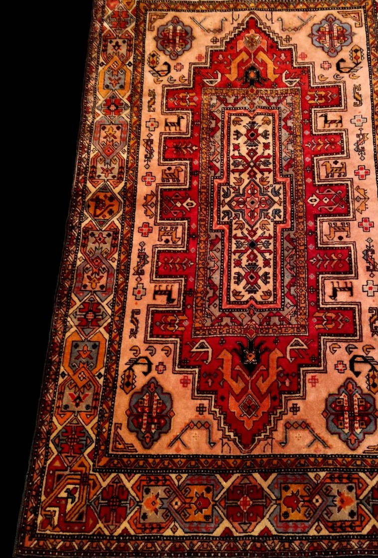 Tapis d'Erivan, Arménie, 135 x 220 cm, laine nouée main vers 1980, décor typique, Caucase-photo-3