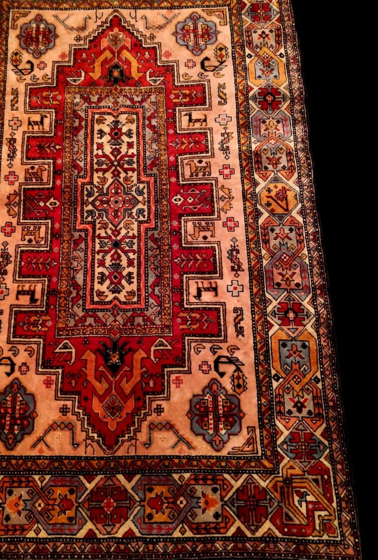 Tapis d'Erivan, Arménie, 135 x 220 cm, laine nouée main vers 1980, décor typique, Caucase-photo-4