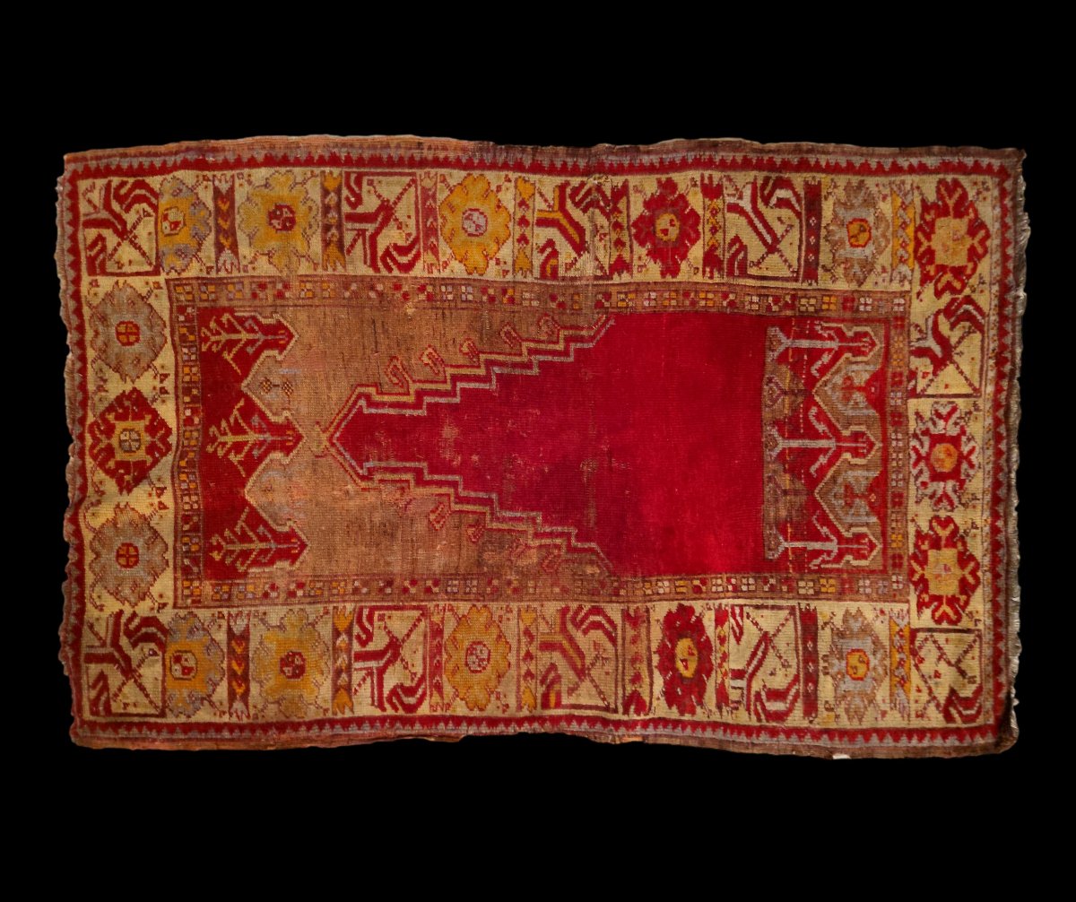 Moudjour Rug, 106 X 164 Cm, Hand-knotted Wool/wool, Anatolia, 19th Century, Islamic Art-photo-2