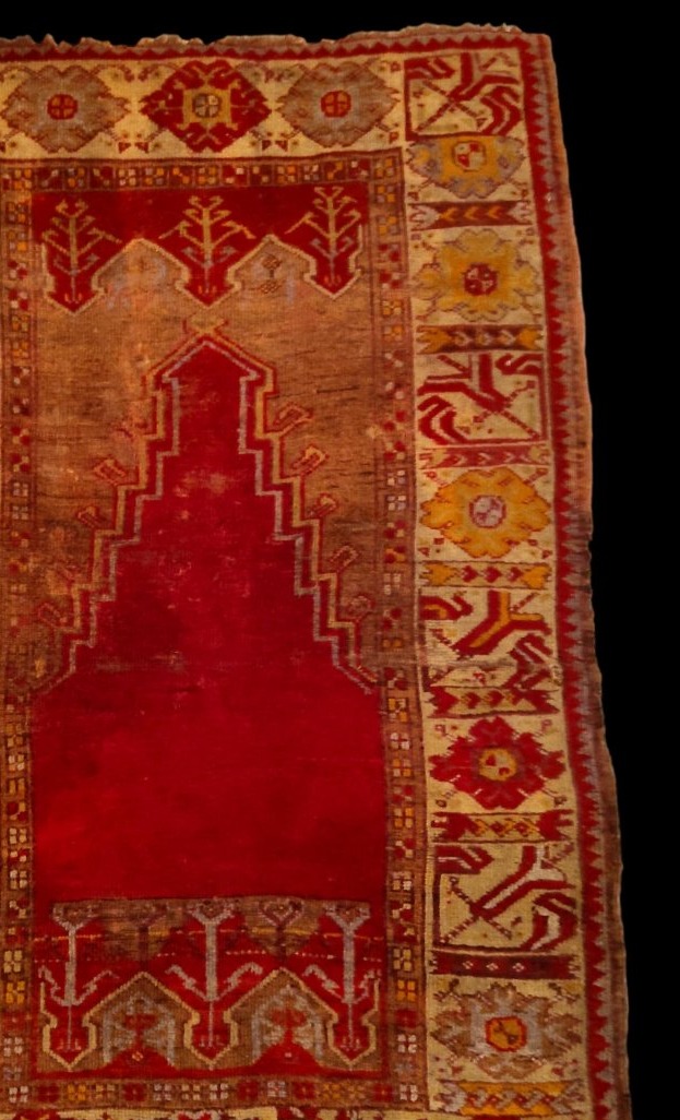Moudjour Rug, 106 X 164 Cm, Hand-knotted Wool/wool, Anatolia, 19th Century, Islamic Art-photo-4