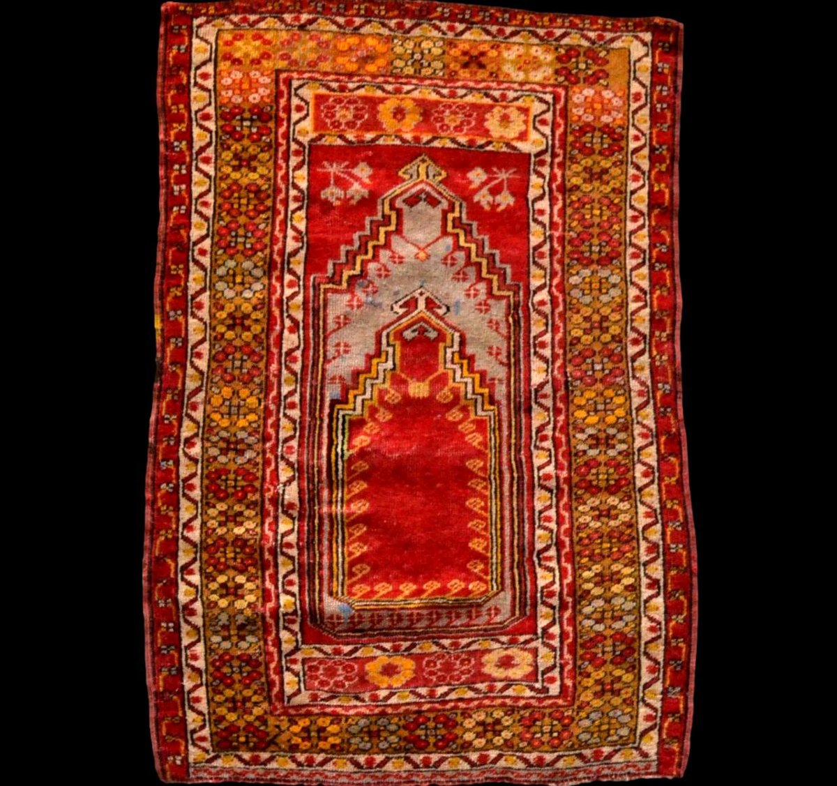 Moudjour Rug, 106 X 164 Cm, Hand-knotted Wool/wool, Anatolia, 19th Century, Islamic Art-photo-8