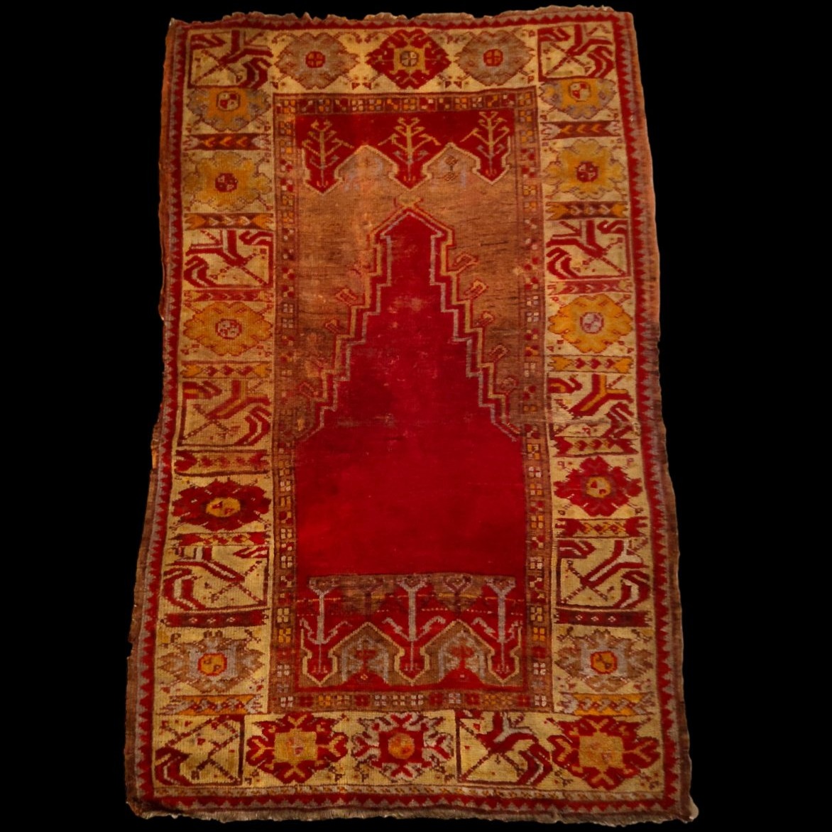 Moudjour Rug, 106 X 164 Cm, Hand-knotted Wool/wool, Anatolia, 19th Century, Islamic Art