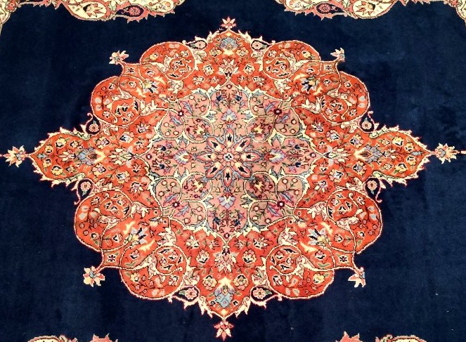 Tapis Tabriz, 202 x 300 cm, laine kork nouée main vers 1980, très bon état-photo-6
