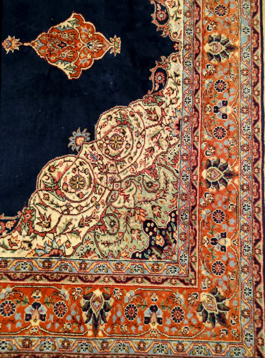 Tapis Tabriz, 202 x 300 cm, laine kork nouée main vers 1980, très bon état-photo-7