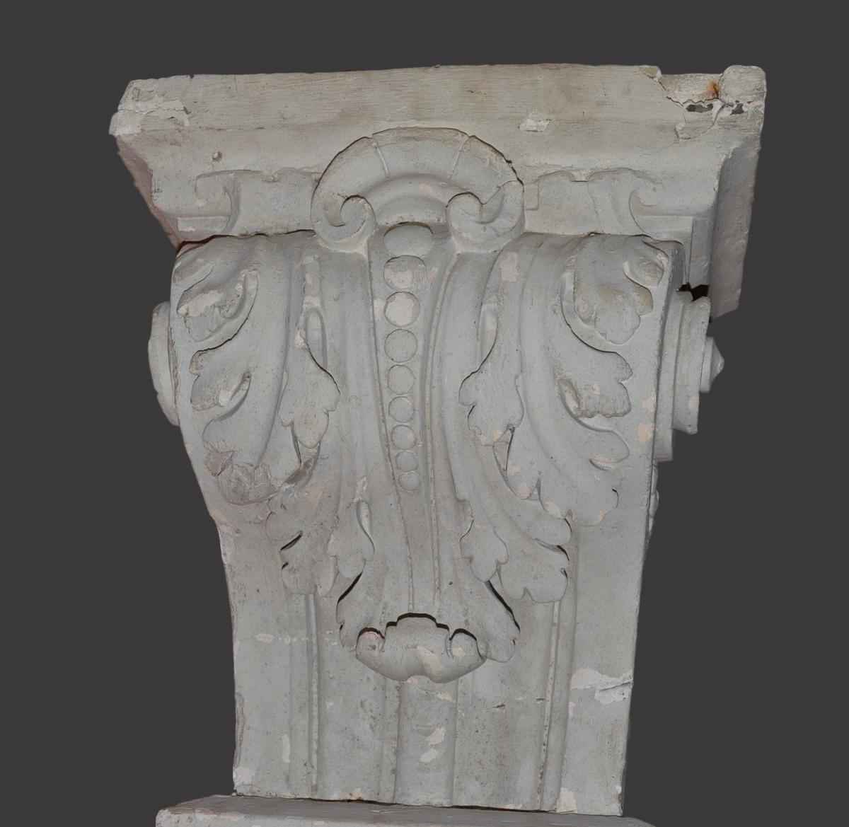 Console Plaster Nineteenth Century To Acanthus Leaves Decor-photo-3