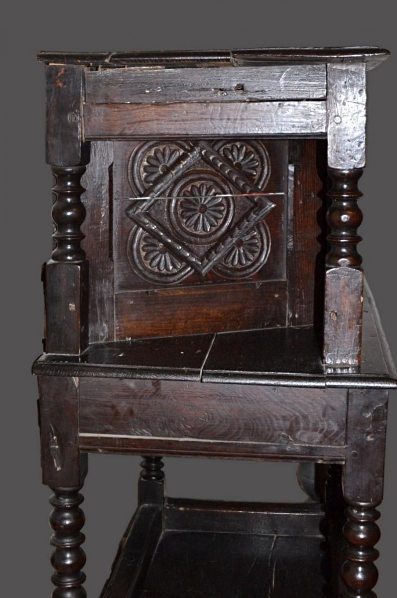 Oak Sideboard XVIII Century With A Door-photo-1