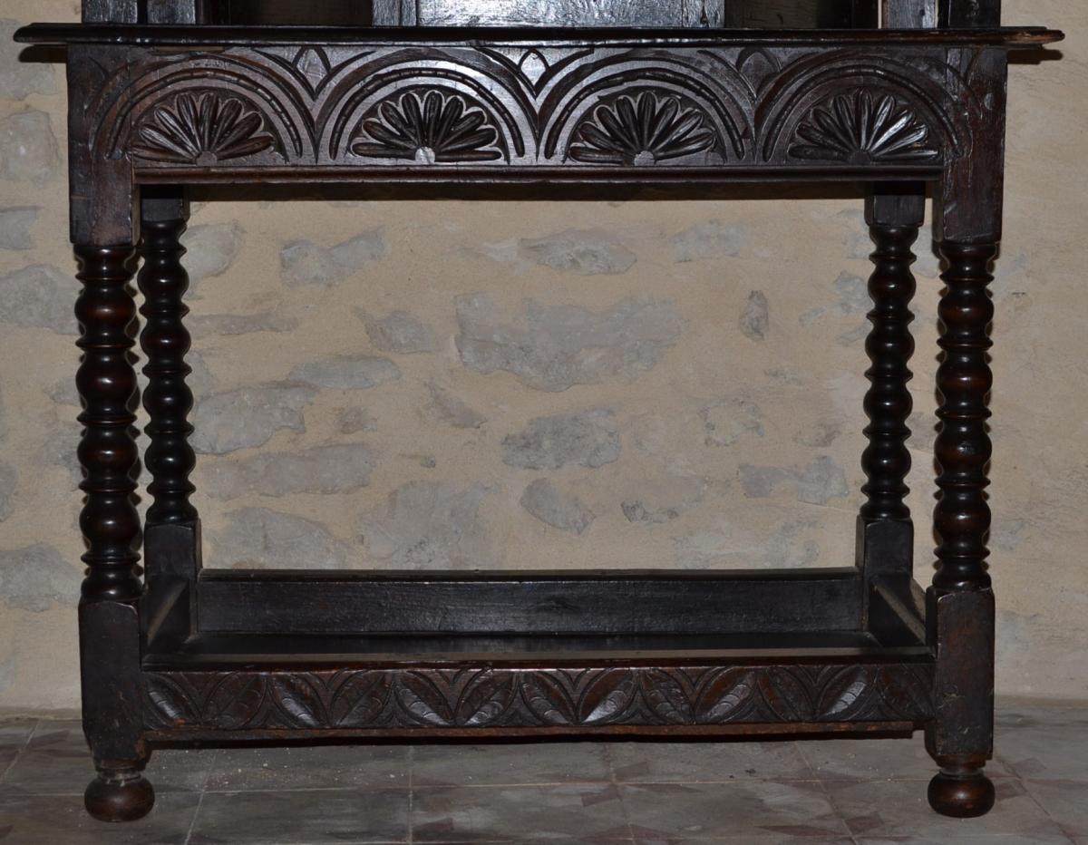 Oak Sideboard XVIII Century With A Door-photo-3