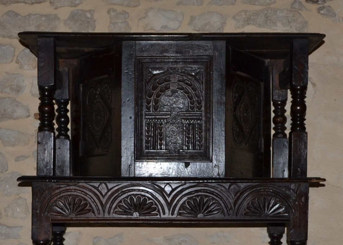 Oak Sideboard XVIII Century With A Door-photo-4