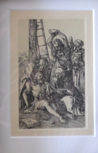 Engraving From Albrecht Dürer - El Duelo Tras Crucifixion - Circa 1910-photo-3