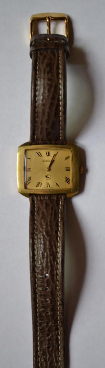 Jaeger, montre bracelet homme, maison JAEGER, plaqué or, vers 1970-photo-3