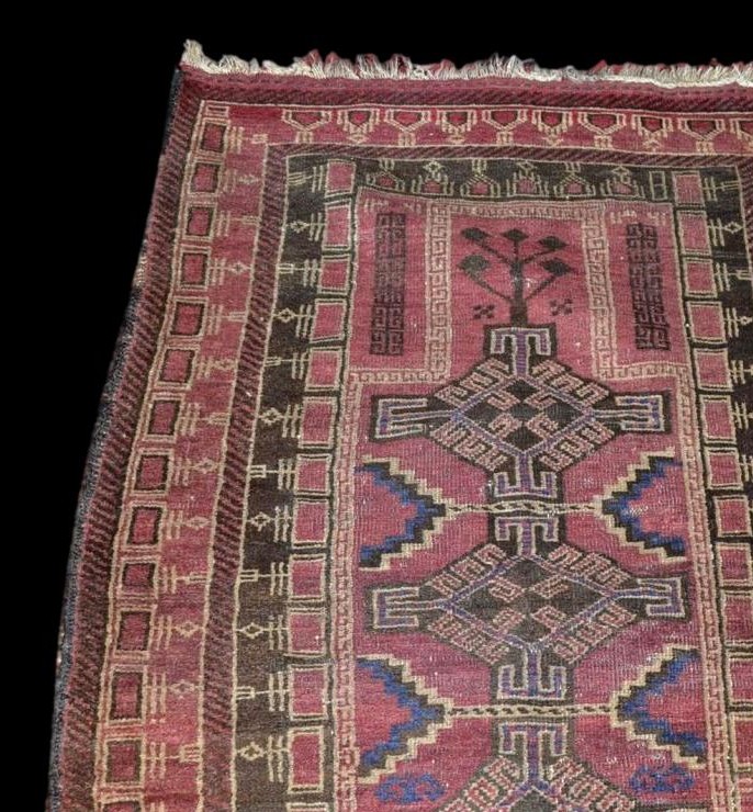 Tapis Baloutche ancien, 77 cm x 123 cm, Noué Main en  Iran, première partie du XXème Siècle-photo-2