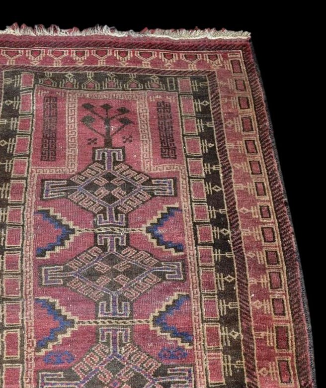 Tapis Baloutche ancien, 77 cm x 123 cm, Noué Main en  Iran, première partie du XXème Siècle-photo-3
