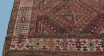 Ancient Karabakh Carpet, 136 X 334 Cm, Azerbaijan, XIXth Century-photo-4
