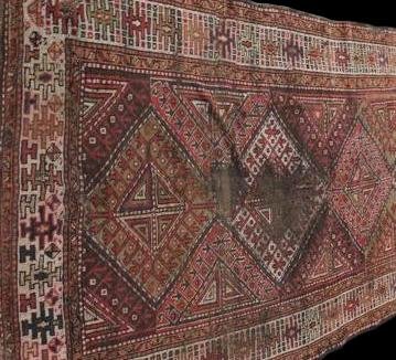 Ancient Karabakh Carpet, 136 X 334 Cm, Azerbaijan, XIXth Century-photo-1
