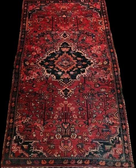 Tapis Persan Malayer, Iran, 103 cm x 188 cm, Noué Main, Fin Du XIXème Siècle, Très Bon état-photo-3