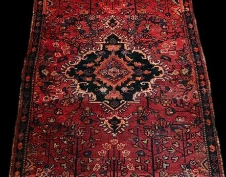 Tapis Persan Malayer, Iran, 103 cm x 188 cm, Noué Main, Fin Du XIXème Siècle, Très Bon état-photo-4