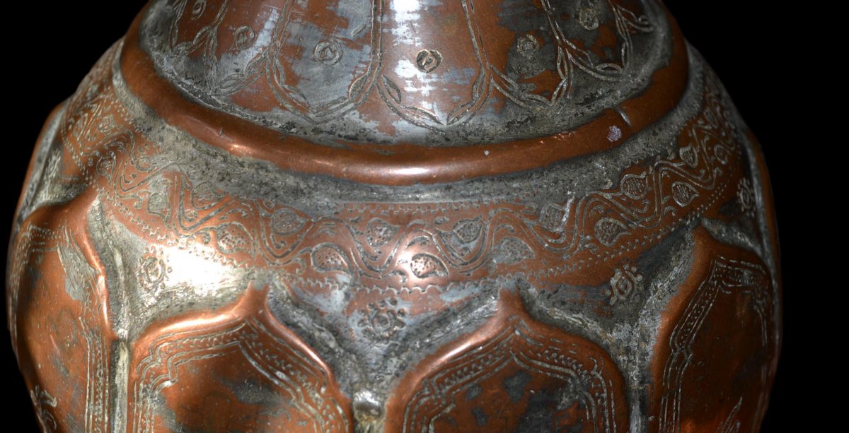 Aiguière, art Ottoman, Turquie, cuivre anciennement étamé - Empire Ottoman - fin du XVIIIème siècle-photo-3