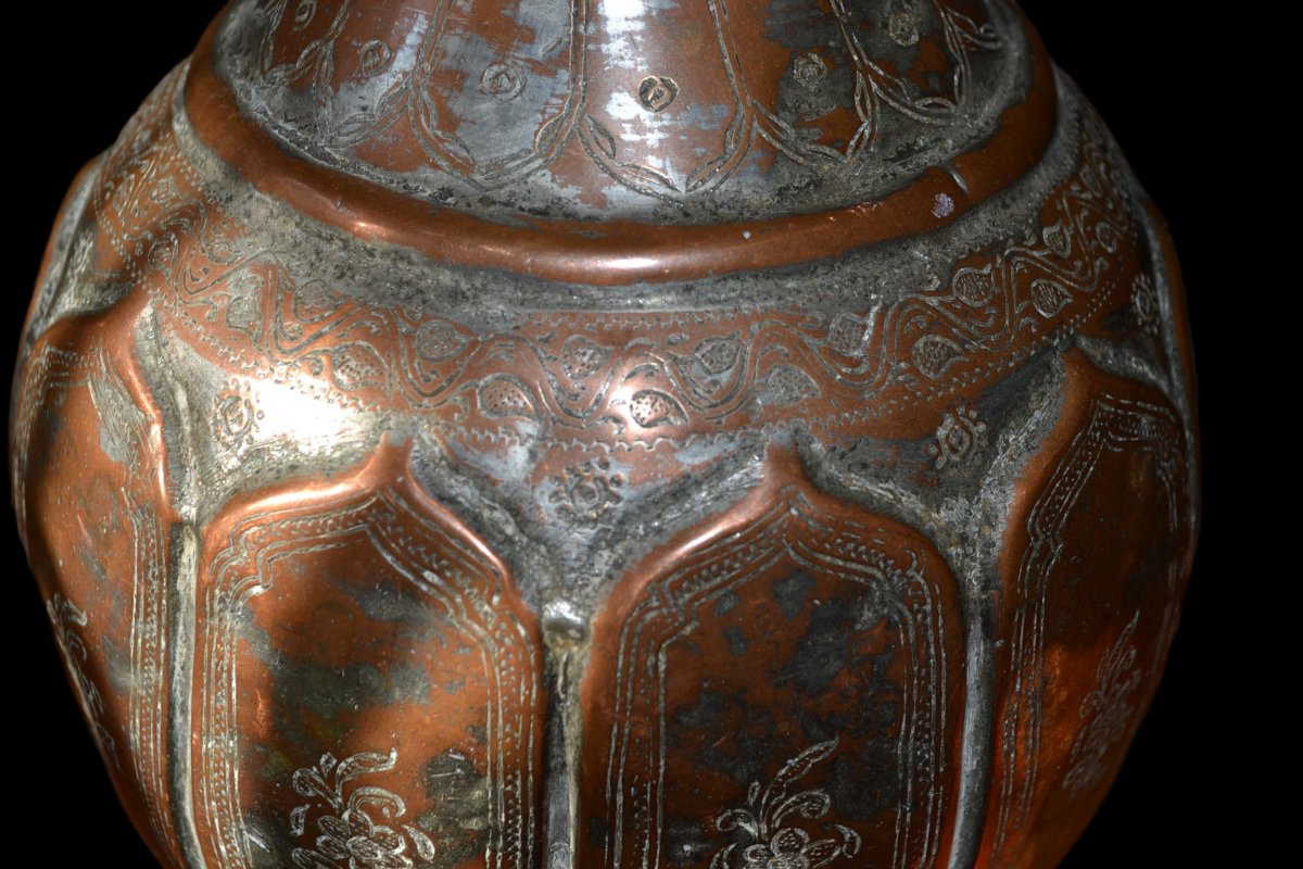 Aiguière, art Ottoman, Turquie, cuivre anciennement étamé - Empire Ottoman - fin du XVIIIème siècle-photo-4