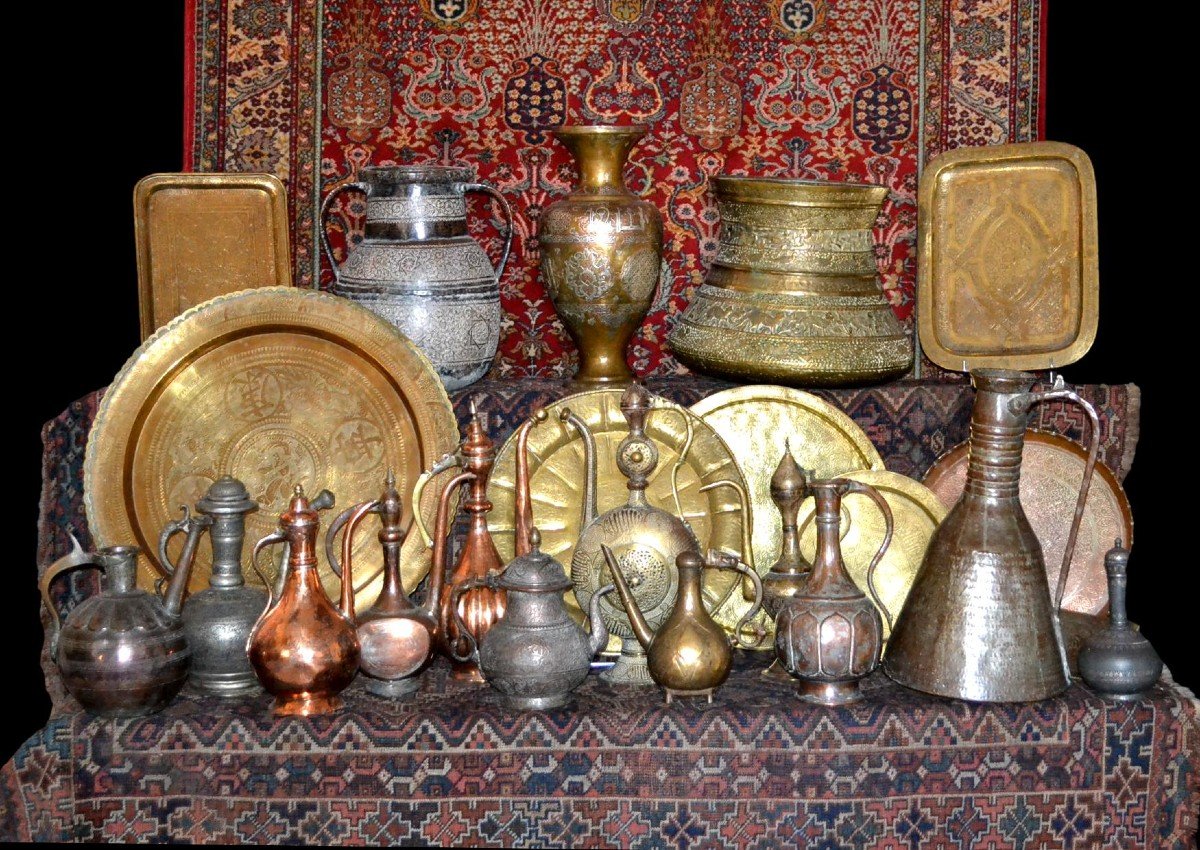 Aiguière, art Ottoman, Turquie, cuivre anciennement étamé - Empire Ottoman - fin du XVIIIème siècle-photo-5