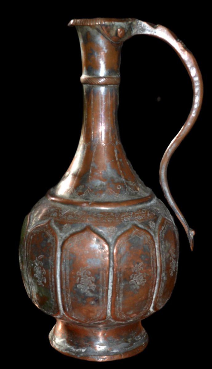 Aiguière, art Ottoman, Turquie, cuivre anciennement étamé - Empire Ottoman - fin du XVIIIème siècle